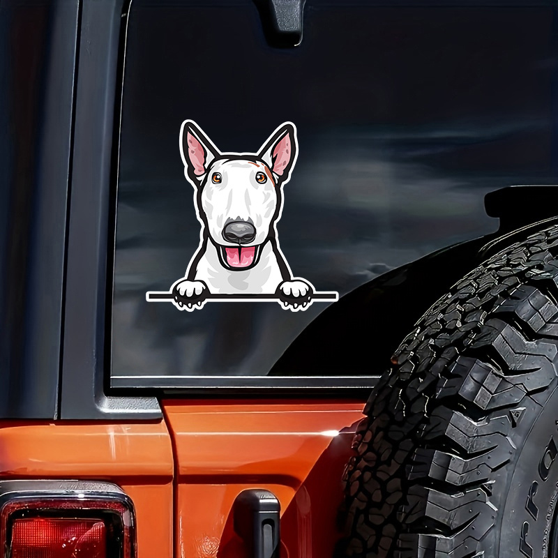 

White Bull Terrier Creative Vinyl Waterproof Sticker Decal For Car, Laptop, Wall Window, Bumper