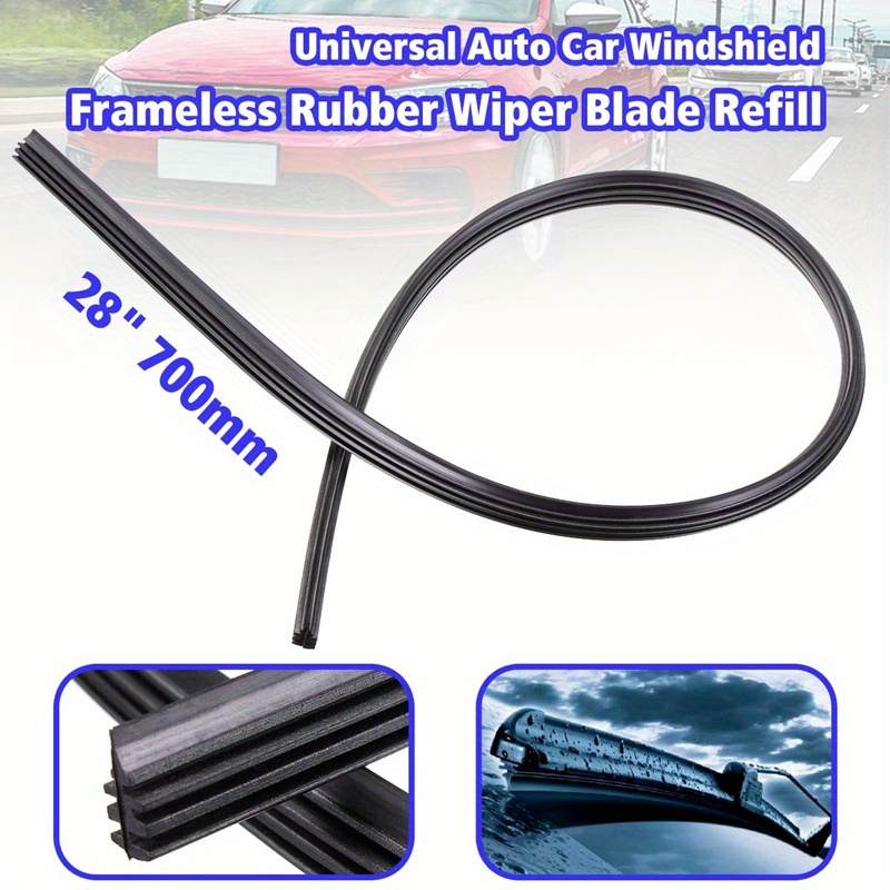 4 Pieces Windshield Wiper Blades Refills, DIY Adjustable Car Windscreen  Wiper Rubber Strips, Frameless Window Boneless Insert Silicone Strips, Auto