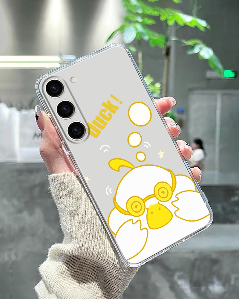 Luxury Shockproof Clear Pattern Cute Duck Phone Case for SamSung for Galaxy  S23 S23 ultra S20 S20+ S20 FE S21 FE 5G S22 S22+ for Galaxy A14/A23/A32 55