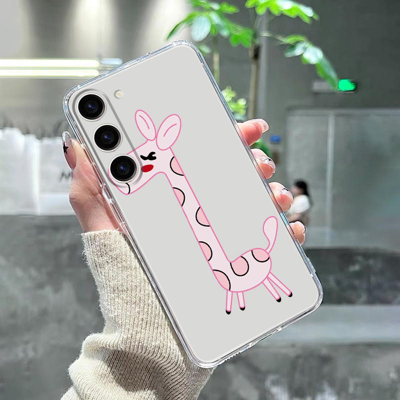 phone case luxury shockproof clear pattern cartoon giraffe - Temu