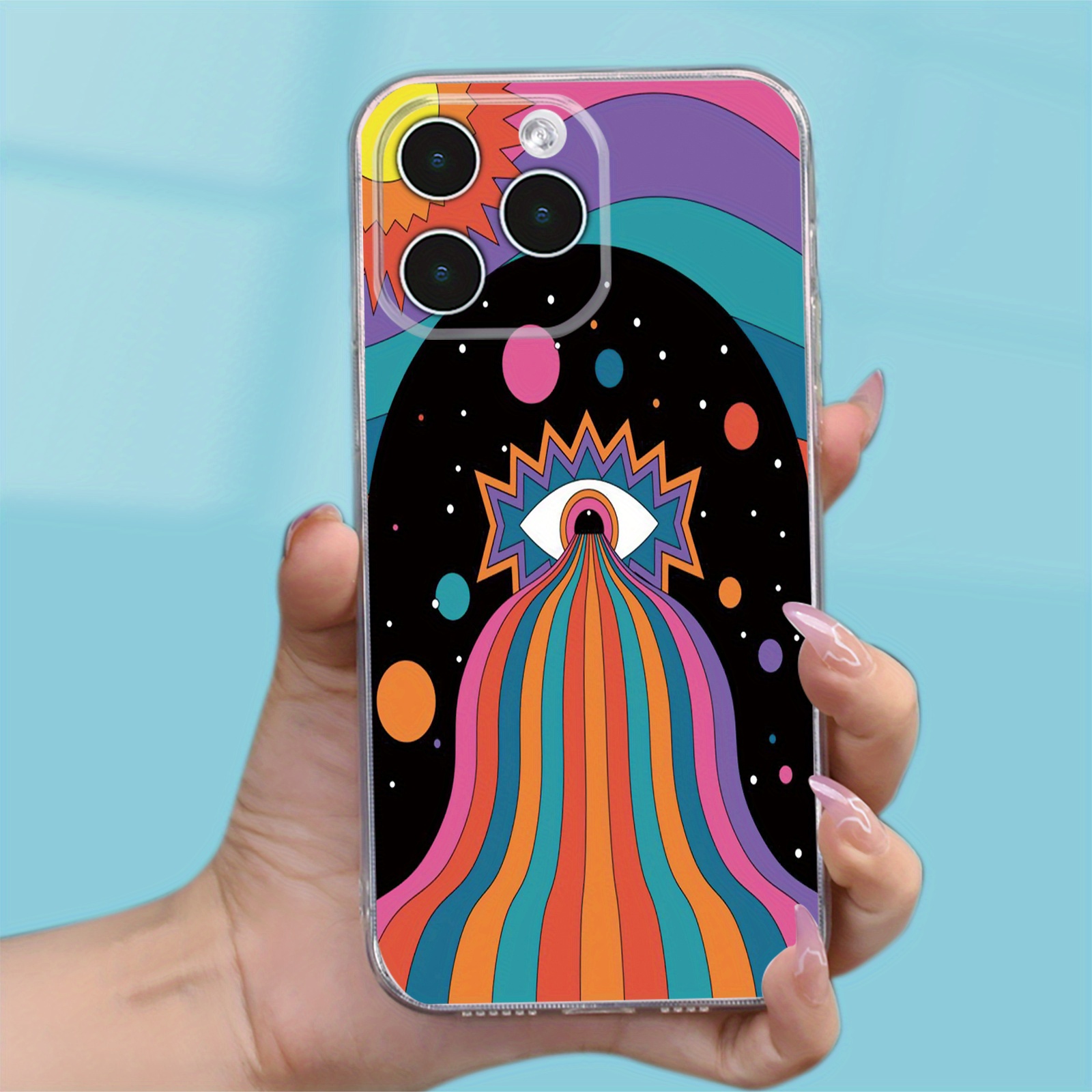 

Creative Eyes Rainbow Print Phone Case For Iphone 15 14 13 12 11 Xs Xr X 7 8 Plus Pro Max Mini