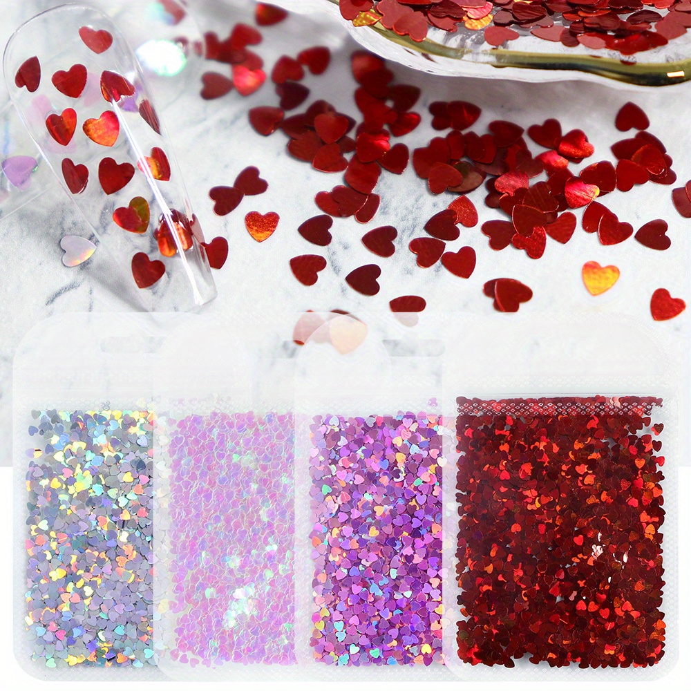 Red Mixed Heart shaped Glitter Sequins Epoxy Resin Mold - Temu