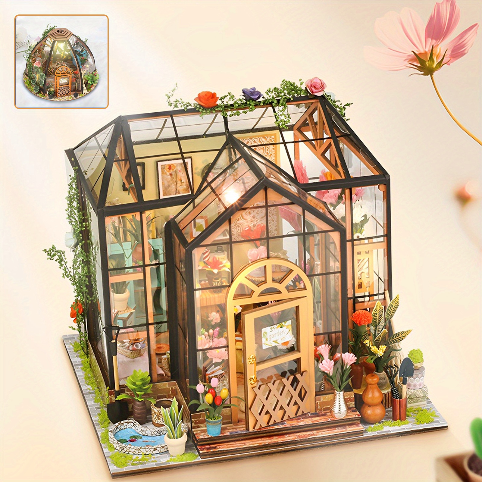 Rolife DIY Miniature House Kit Sam's Study, Tiny House Kit for Adults to  Build, Mini House Making Kit with Furnitures, Halloween/Christmas