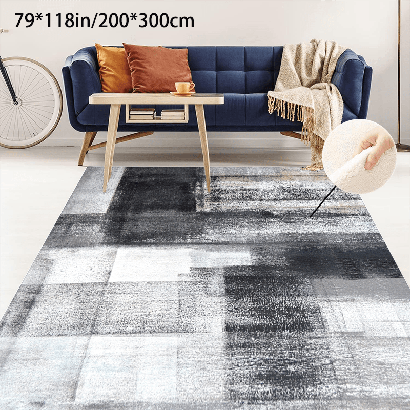 Keep Off Black And White Cloud Printed Floor Mat Suitable - Temu