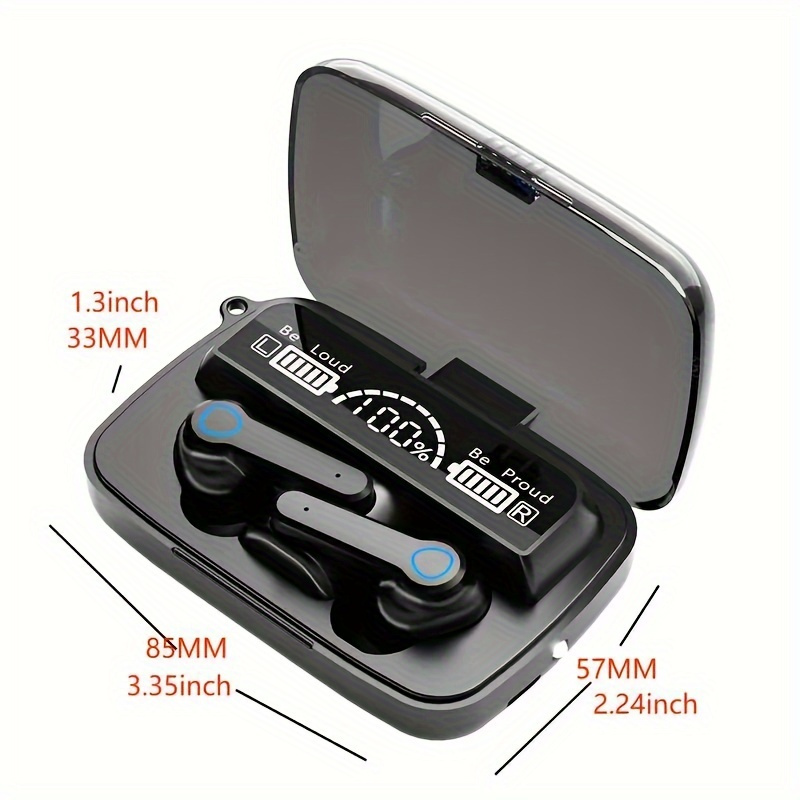 Auricolare TWS Auricolare Intelligente Touch Control Cuffie wireless Display LED impermeabile con torcia elettrica_voghion.com