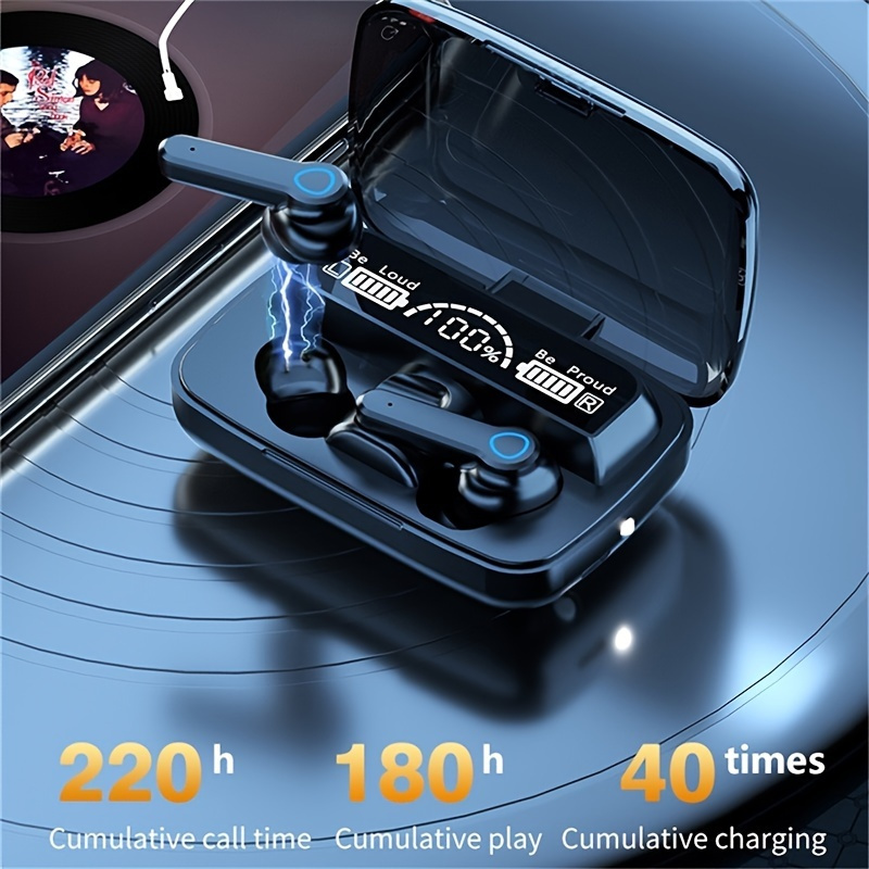 Auricolare TWS Auricolare Intelligente Touch Control Cuffie wireless Display LED impermeabile con torcia elettrica_voghion.com