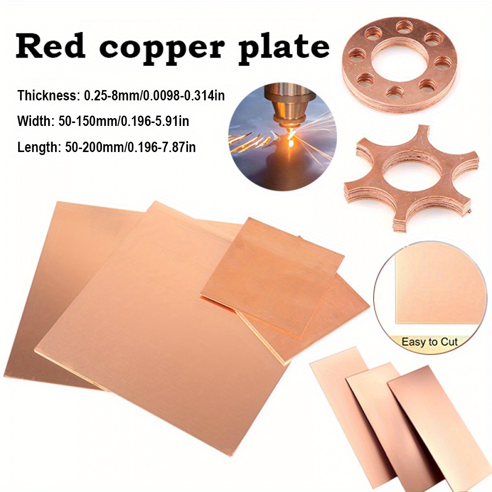99% pure Cu flat Copper Bar Plate Metal Strip thickness 1/1.5/2/3/4/5 mm  length 250 mm - AliExpress