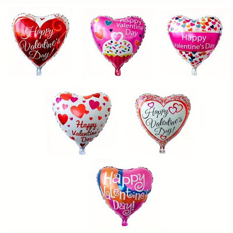 

10pcs, Happy Valentine's Day Heart Shape Foil Balloon, Valentine's Day Decor, Romantic Scene Decor, Anniversary Decor, Holiday Decor, Home Decor, Atmosphere Arrangement
