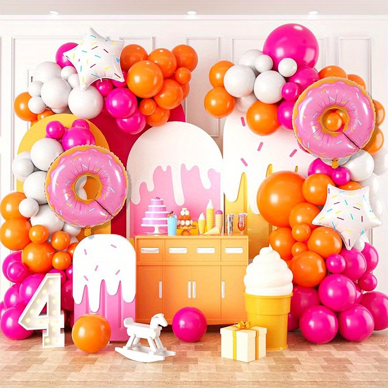Set di 12 palloncini rosa e palloncini trasparenti con coriandoli