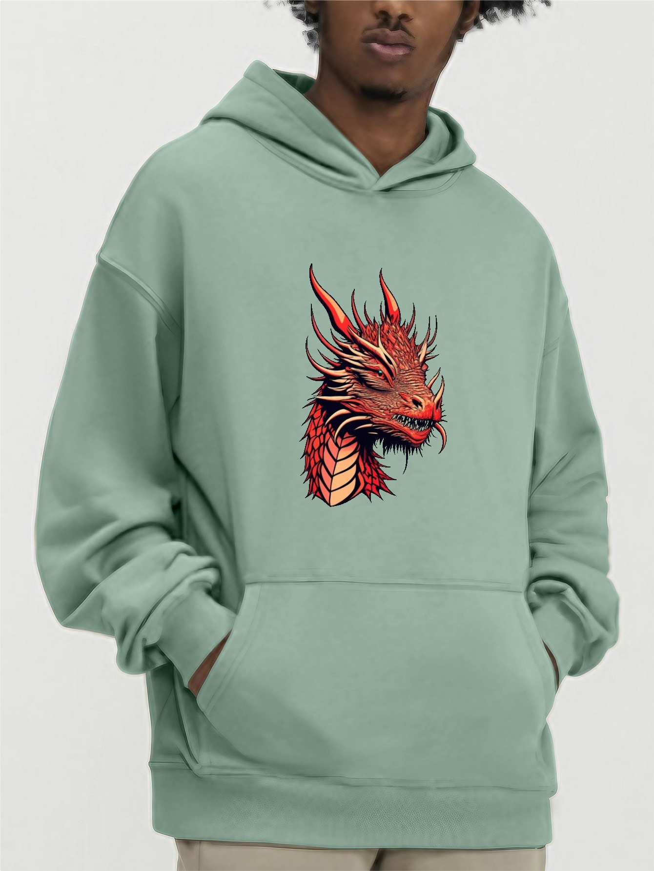 Red 2025 dragon sweater