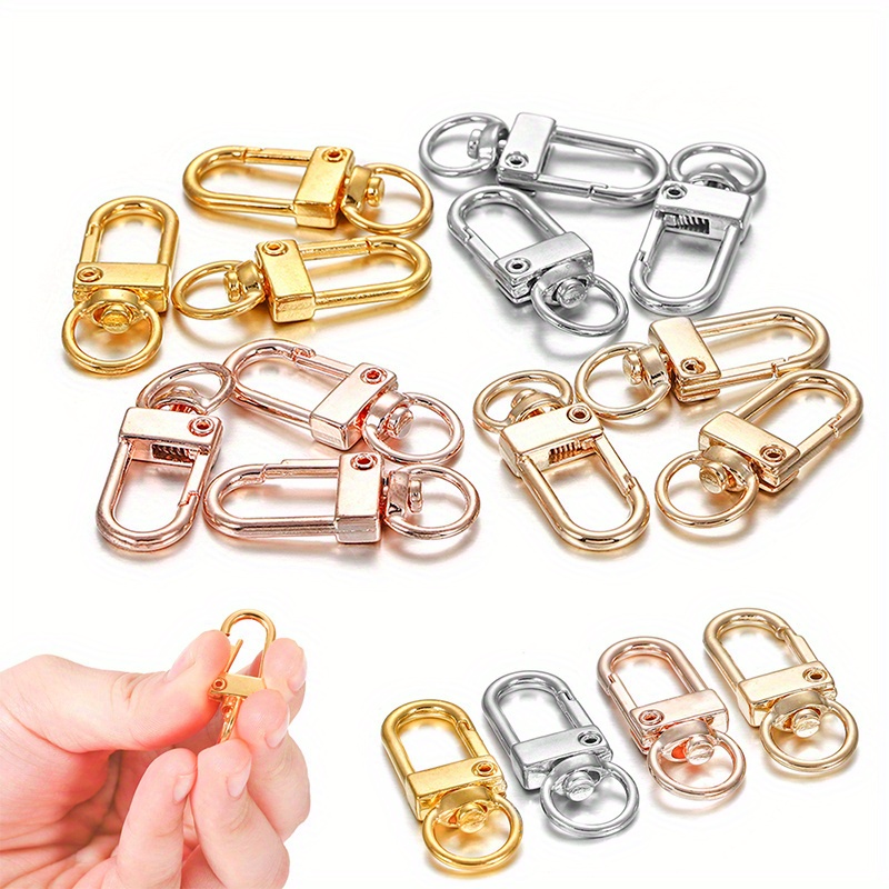 

10pcs 12x33mm Swivel Clasps, Zinc Alloy Key Ring Connectors For Making And Craft Supplies