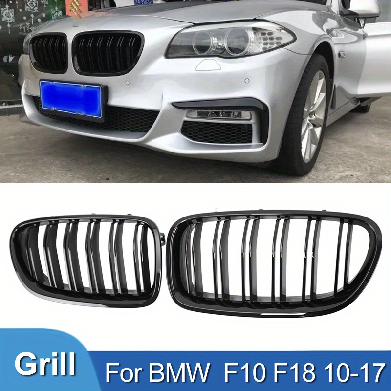 Car Front Kidney Grills Gloss Black Double Slat Grill For - Temu