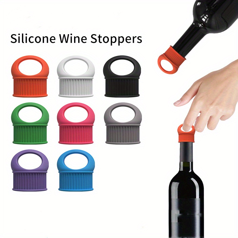  Tapones de silicona para vino, reemplaza un corcho, sello  hermético en botellas de vino, cubierta reutilizable para botellas de  cerveza, tapón para botella de vino, protector de vino, regalos de vino, 