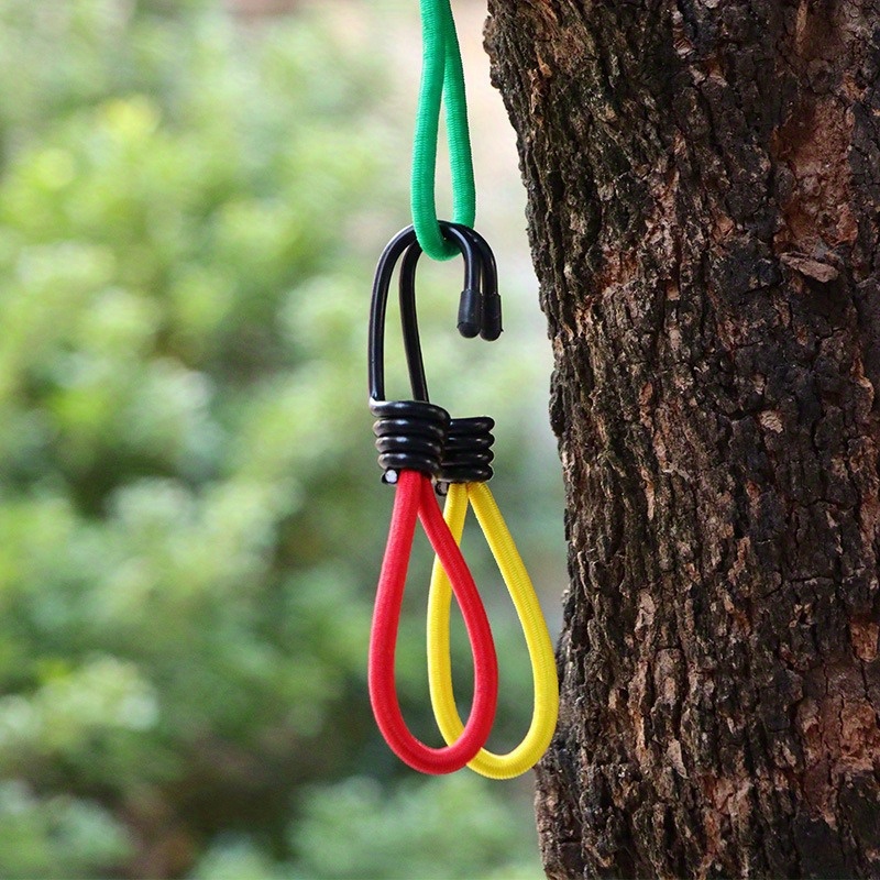 Cord High Elasticity Rubber Tied Rope With Hooks Outdoor - Temu