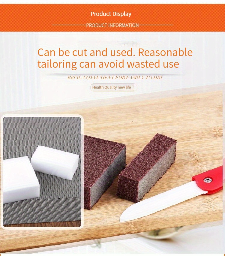 1 3 6 9pcs emery sponge wipe pot bottom cleaning descaling sponge pot sponge brush iron rust removal sponge dishwashing sponge block scouring pads power decontamination cleaning supplies cleaning tool details 8