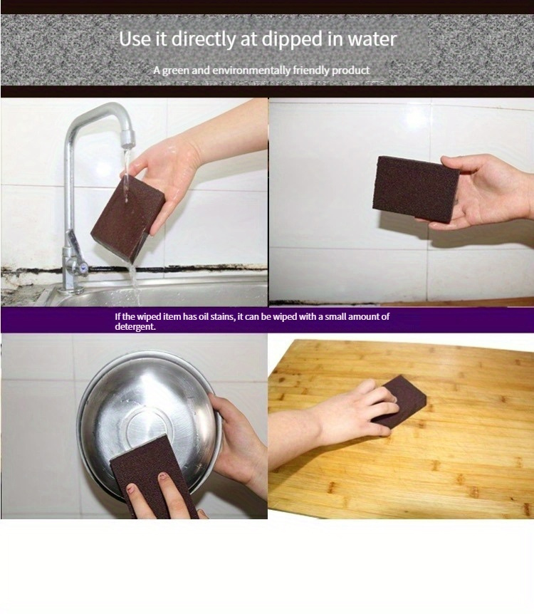 1 3 6 9pcs emery sponge wipe pot bottom cleaning descaling sponge pot sponge brush iron rust removal sponge dishwashing sponge block scouring pads power decontamination cleaning supplies cleaning tool details 9