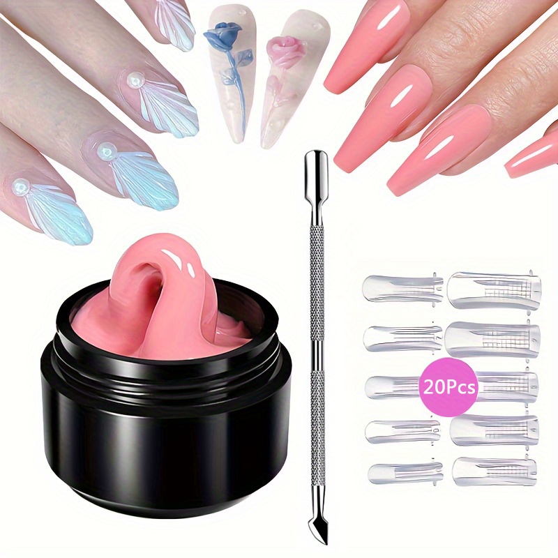 Non Stick Hand Nail Extension Poly Gel Nail Art Design Nail - Temu