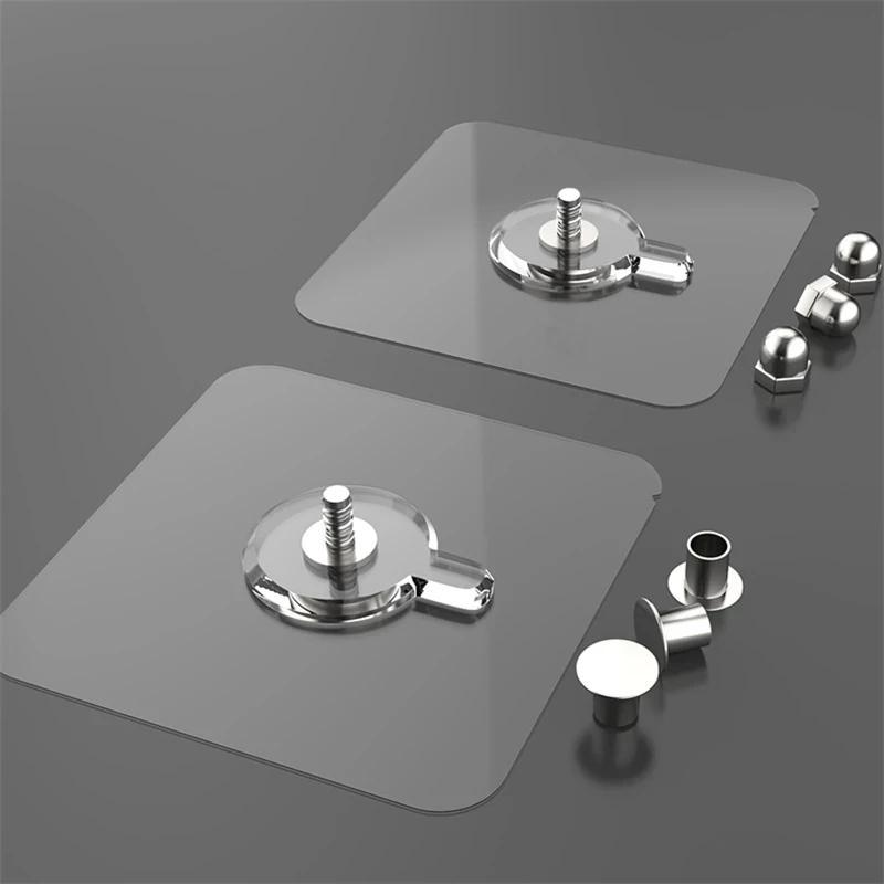 12pcs Vis Sans Trace De Clous Suspendus Au Mur, Autocollants À Vis, Crochets Muraux Sans Perforation Pour Cadre Photo, Peinture, Horloge, Clous Adhésifs Non-trace détails 6