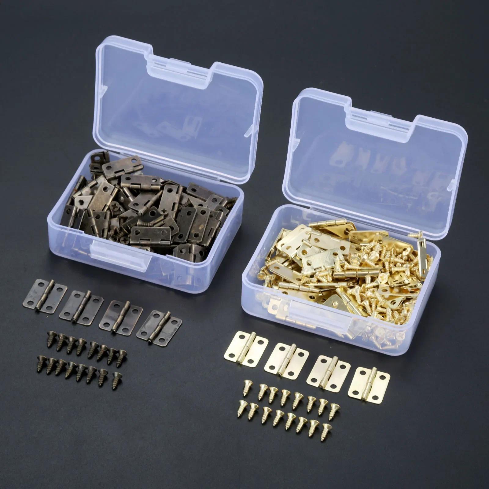 Bronze Mini Hinges Retro Brass Hinges Replacement Screws - Temu