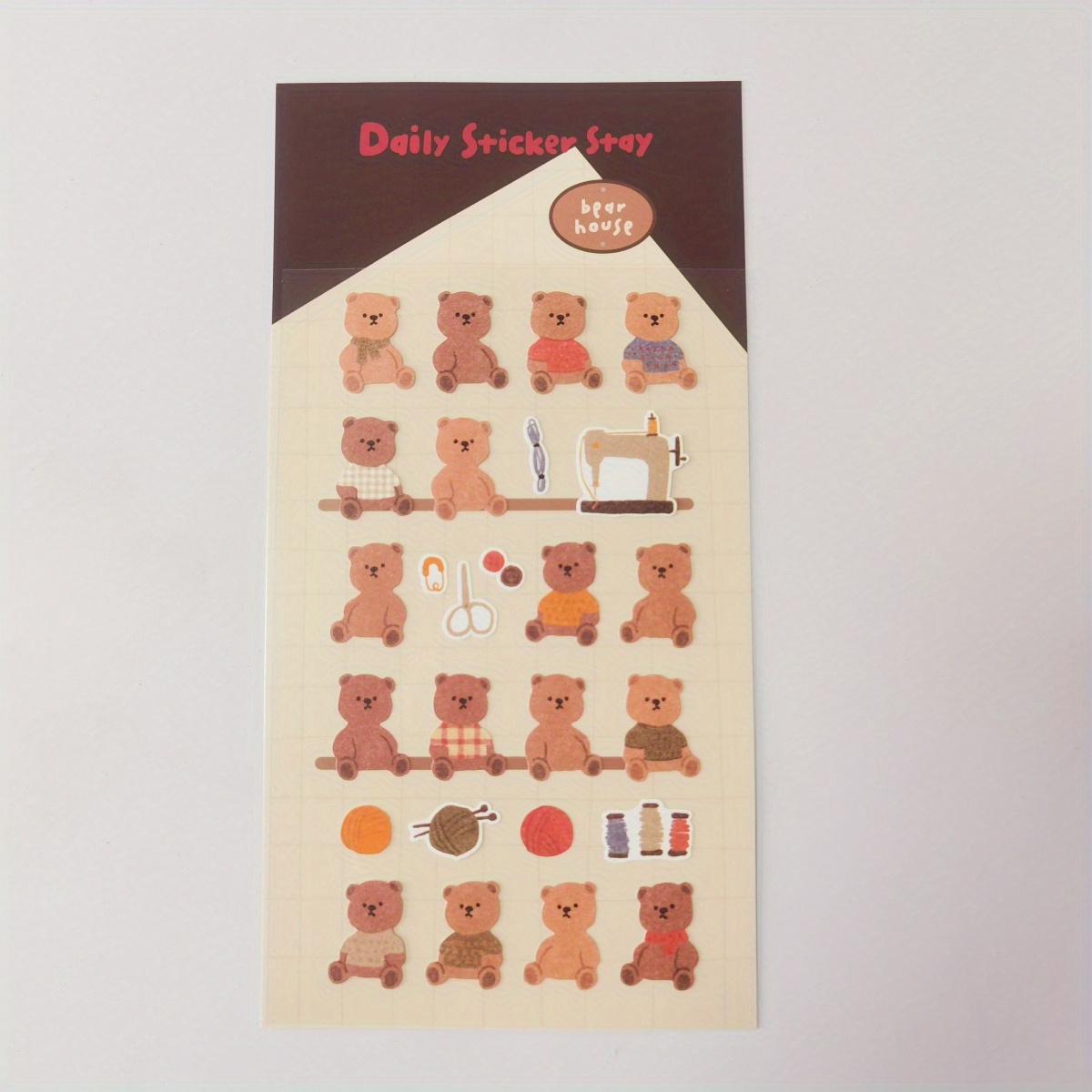 The New 46pcs Cute Bear Kawaii Creative Mini Sticker Decoration