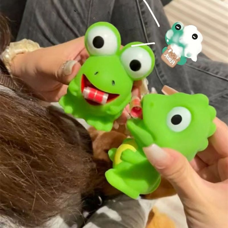 Frogs And Dinosaurs That Can Spit Out Their Tongues, Creative Pinch Toy,  And Rebound Toys That Can Make Sounds, Mischievous And Funny, Suitable As  Chr