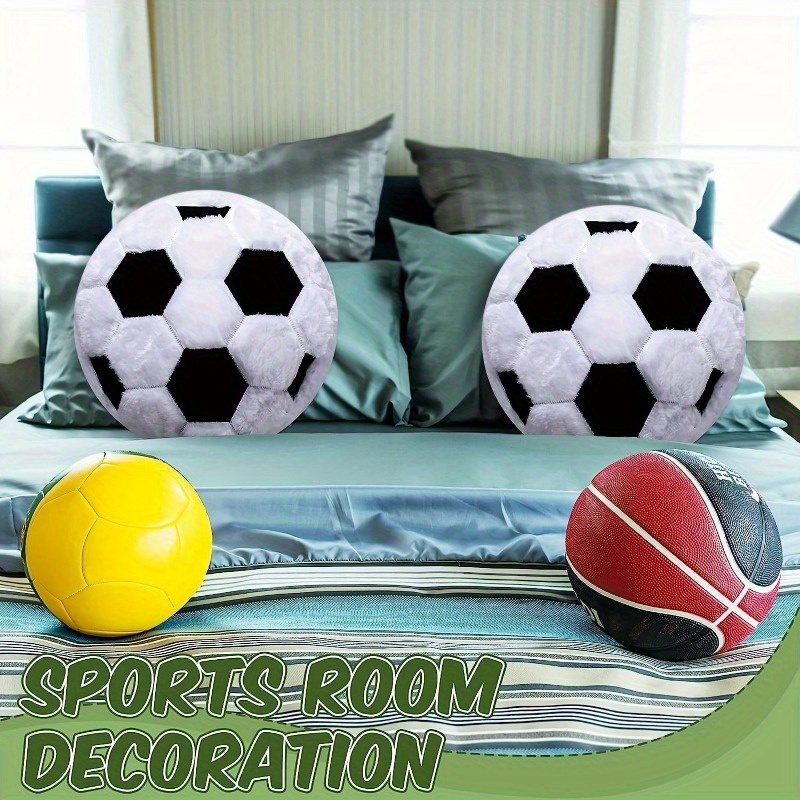 

1pc Plush Football Cushion Pillow Cushion Home Decoration To Send Boyfriend Birthday Fans Gift New Year Gift Christmas Gift