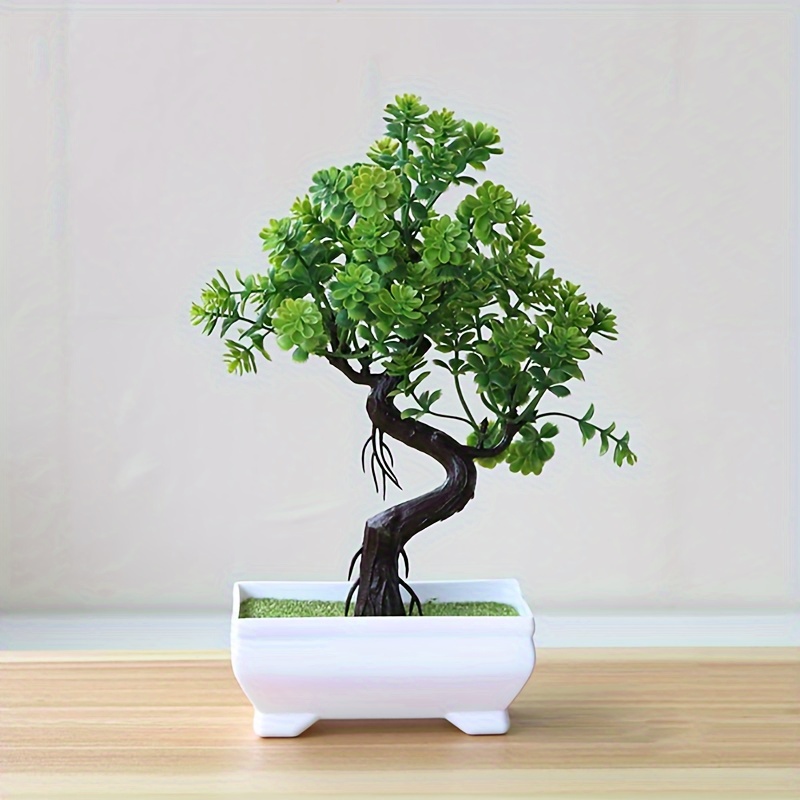 

1pc Artificial Potted Plant, Faux Bonsai For Home Table Decor