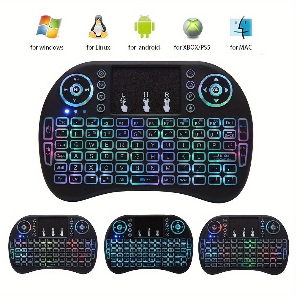 Clavier Sans Fil avec Souris Touchpad pour PC Android TV XBOX