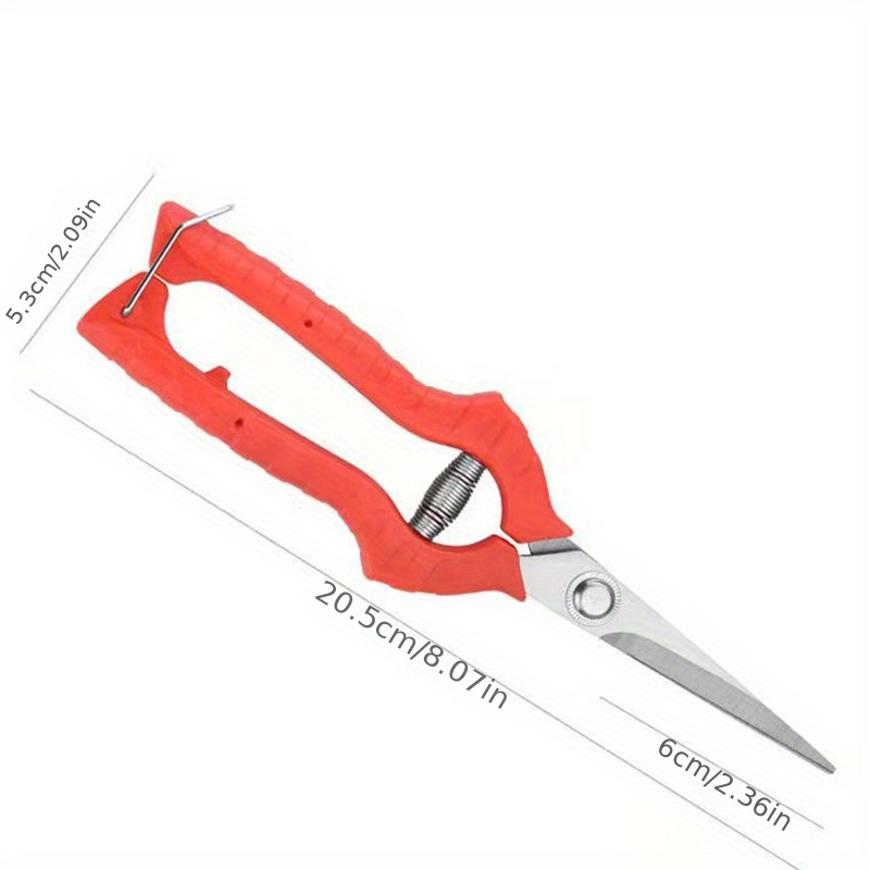 Professional Pruning Shears - Straight Stainless Steel For Flower Arranging, Plant Trimming & Fruit Harvesting