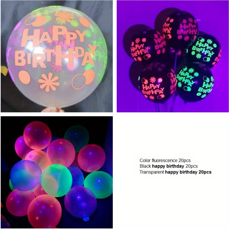 10 Pzas/Bolsa De Globos De Neón De 12 Pulgadas/Fluorescentes/Estrellas  Coloridas Luminosos