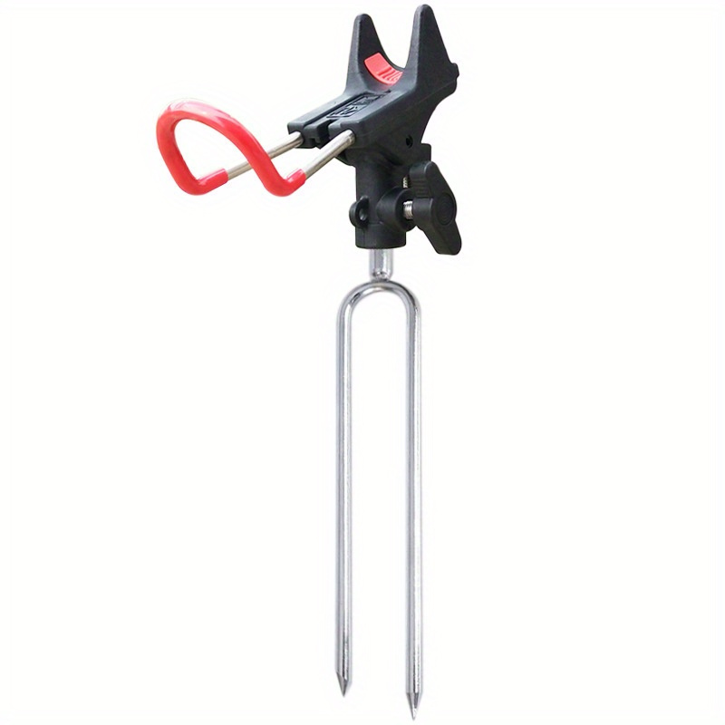 Image of 2pcs Fishing Rod Holder, For Fishing Ground, Beach, 360 Degree Adjustable Fishing Pole Stand Equipment, Gift For Men