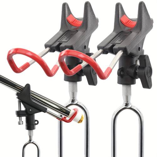 2pcs support de canne à pêche, pour pêche en bord de , plage, support de canne à pêche réglable à , équipement, cadeau pour hommes