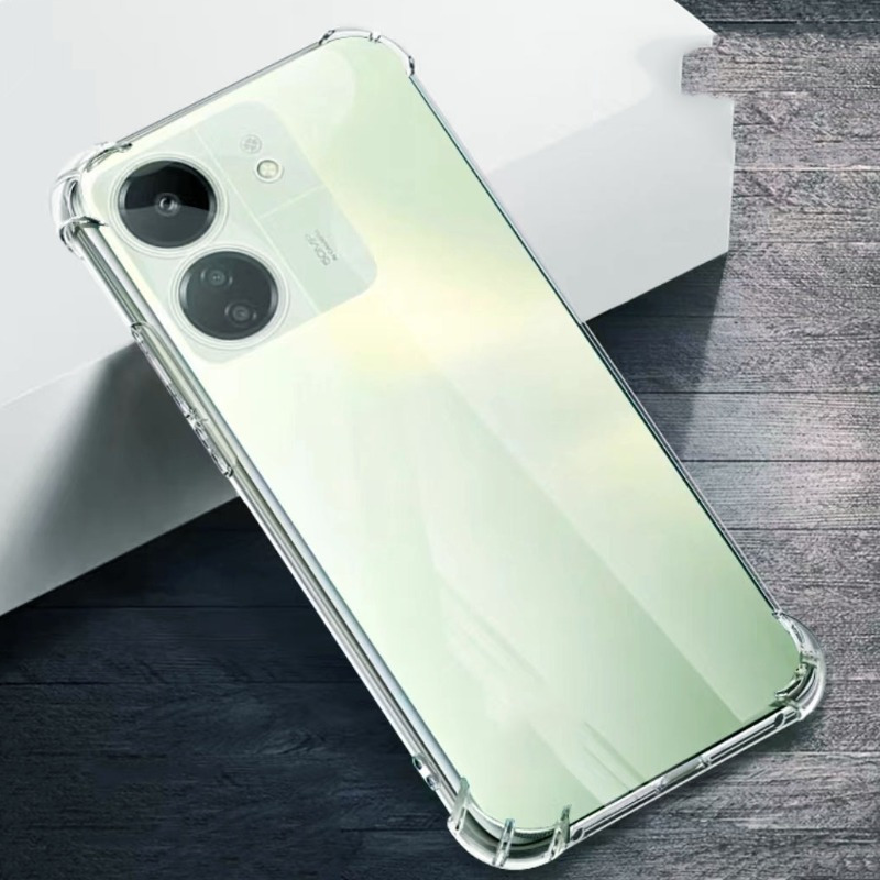 For Redmi 13C Case Clear Shockproof Soft Silicone Protect Phone Case For  Xiaomi Redmi 13C Cover