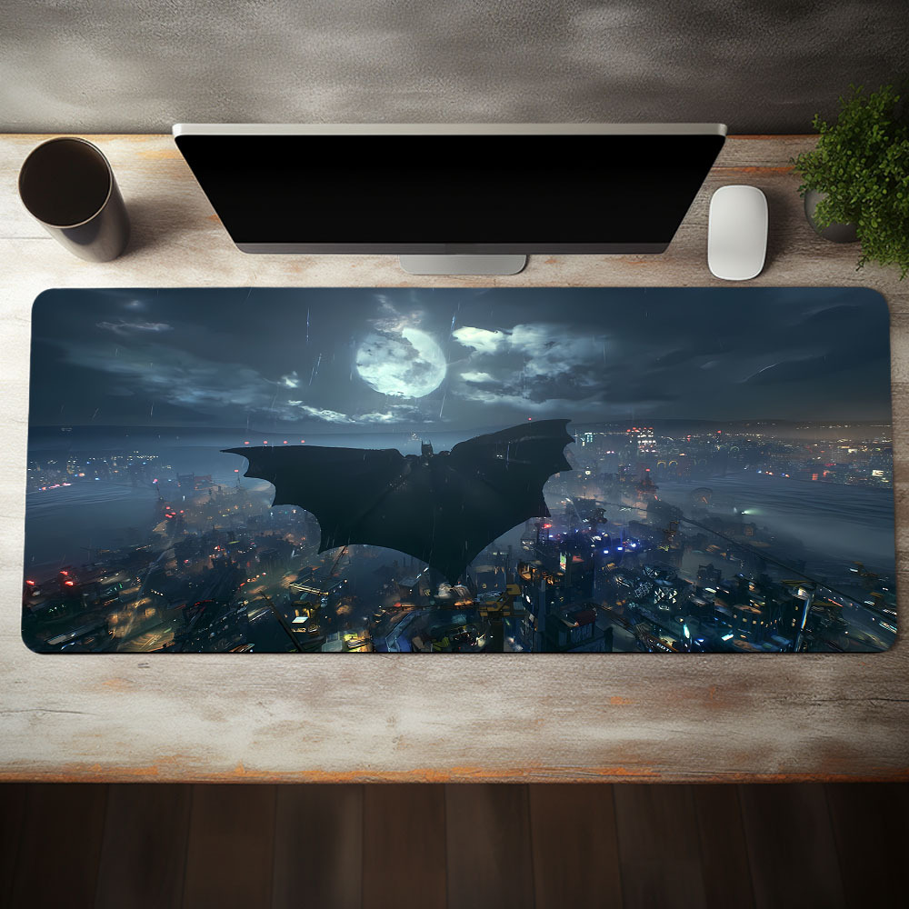 

Cool Mouse Pad With Moon Design, Large Desk Mat With Non-slip Rubber Base, Desk Pad Keyboard Pad For Gamer Office Home