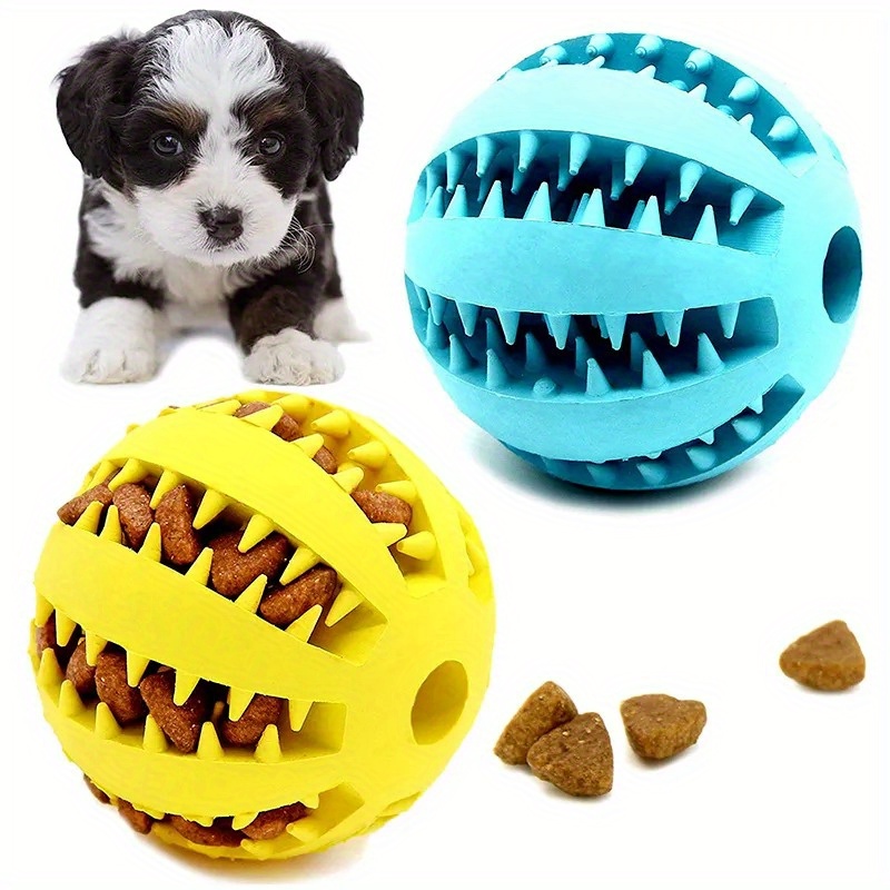 Dog Ball Toys For Small Dogs Interactive Elasticity Puppy Chew Toy Tooth  Cleaning Rubber Food Ball Toy Pet Stuff Accessories - Temu