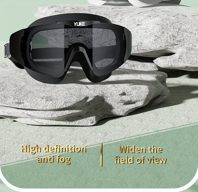 HD Anti-Fog Waterproof Swim Goggles for Adults - Large Frame, Durable PC Material, Perfect for Outdoor Leisure
