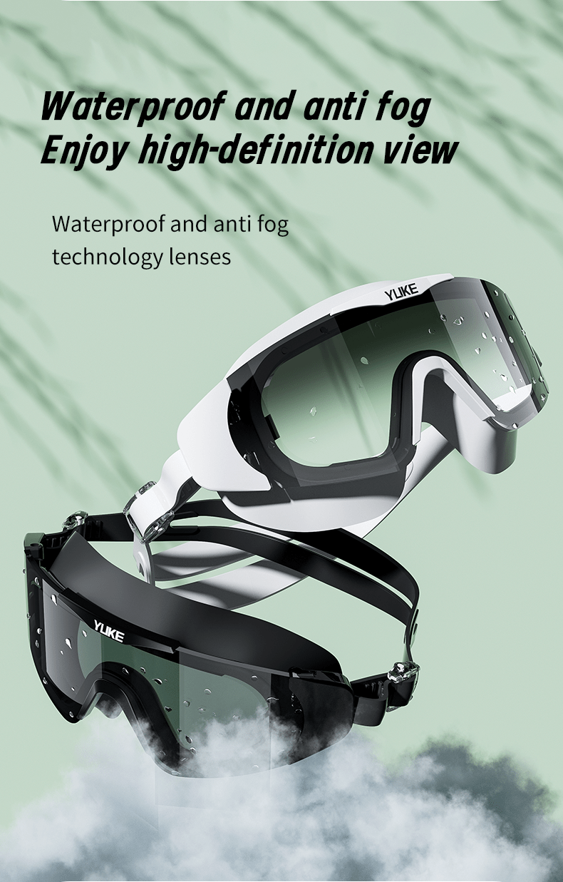 HD Anti-Fog Waterproof Swim Goggles for Adults - Large Frame, Durable PC Material, Perfect for Outdoor Leisure