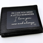 1pc I Love You Wallet Insert Card, With Romantic Words Carved, Small Gift For Your Special One, Wedding Anniversary Gift
