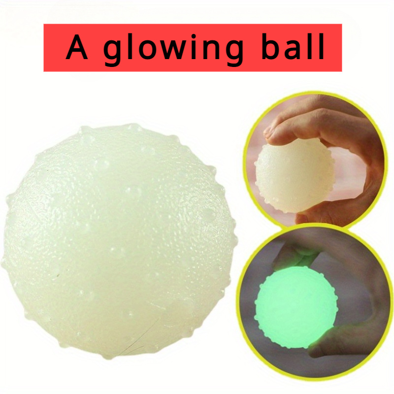 

1pc Pet Dog Toy Glow Ball, Anti Slip And Luminous Pure Natural Rubber Dog Food Leakage Ball, Suitable For Small And Medium Sized Dog Toy Cat Toy