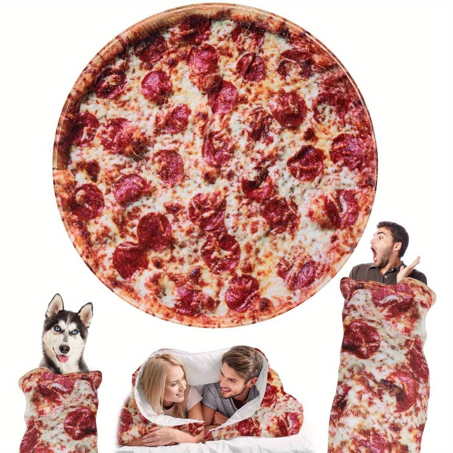 Realistic Pizza Blanket: Cover yourself in a lifelike pizza blanket!