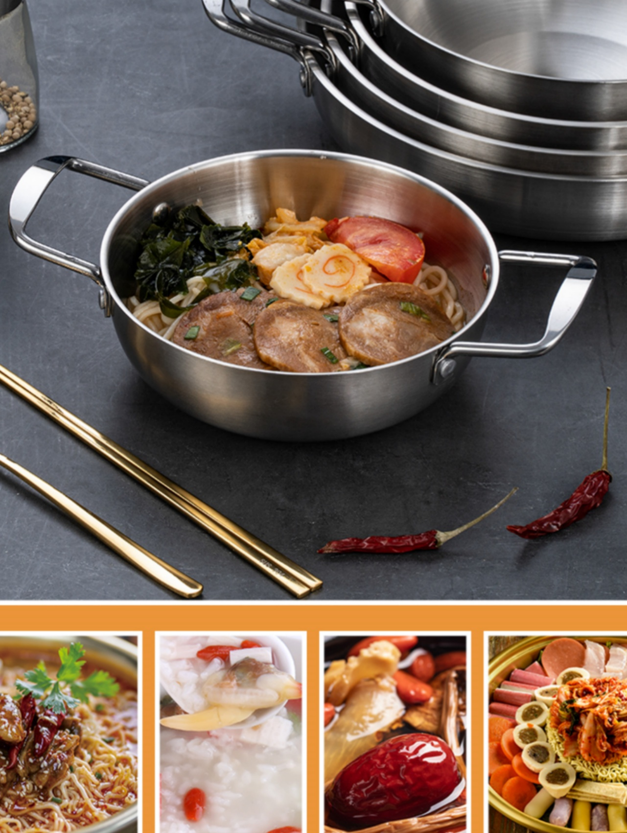 stainless steel   korean ramen pot dishwasher safe   soup seafood ideal for   restaurants details 6