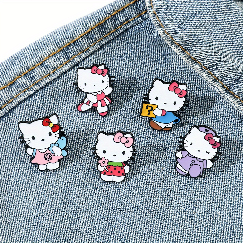 Kitty Cat Brooch Creative Hello Kitty Enamel Pin - Temu