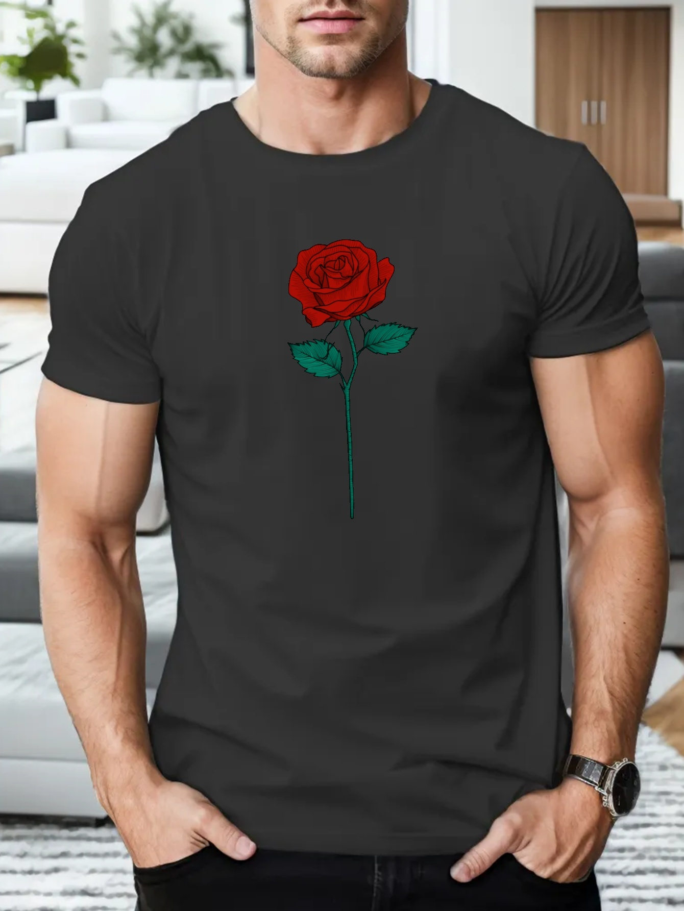 Playeras con sales rosas para hombre