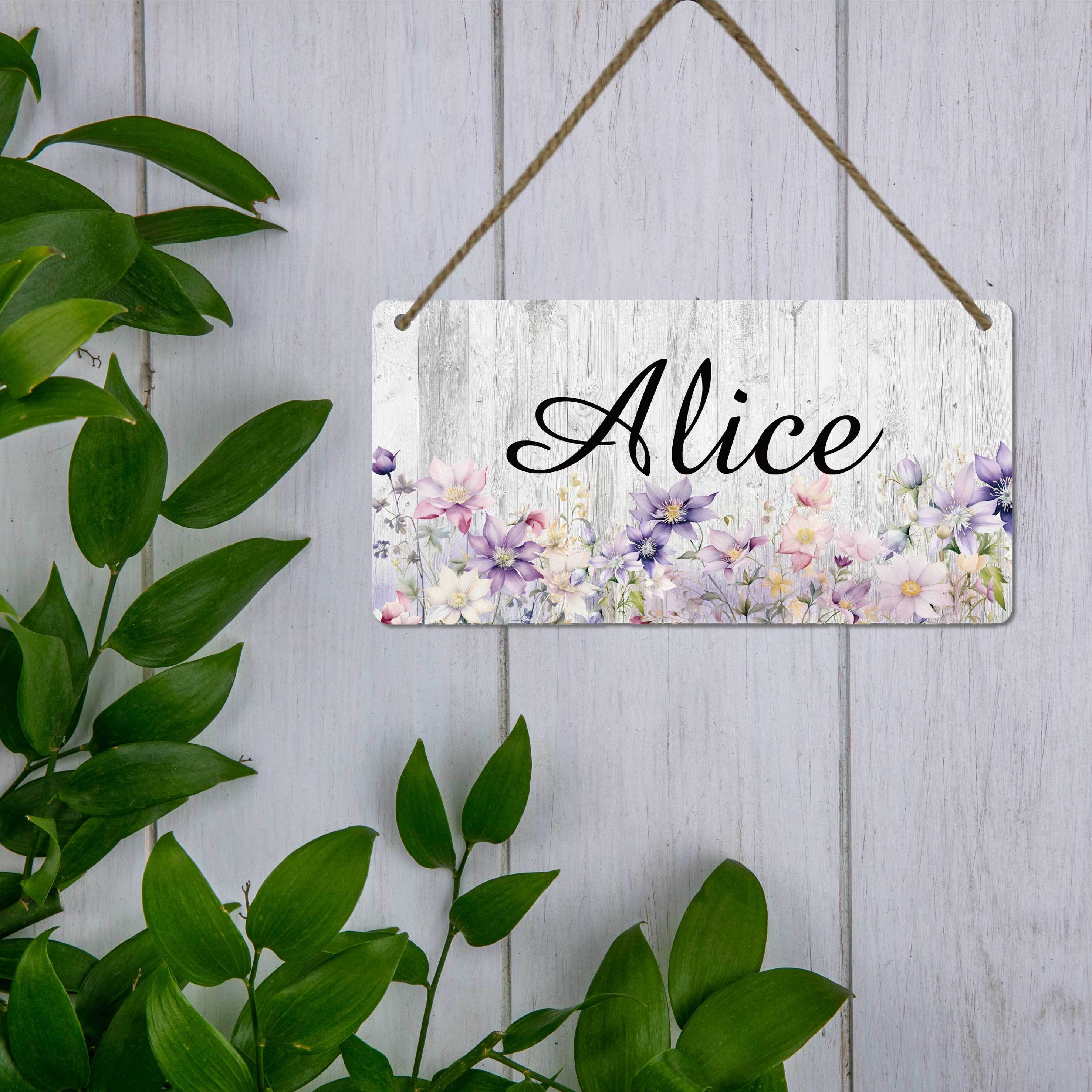 

(customized Product) 1pc Customized Name Floral License Plate Personalized Pendant Car Decoration Accessories Room Bedroom Universal