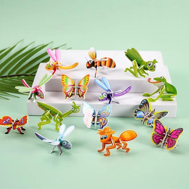 

25pcs Funny Insect Paper Jigsaw Puzzles Educational Toys For Birthday Party Favors School Rewards Fillers