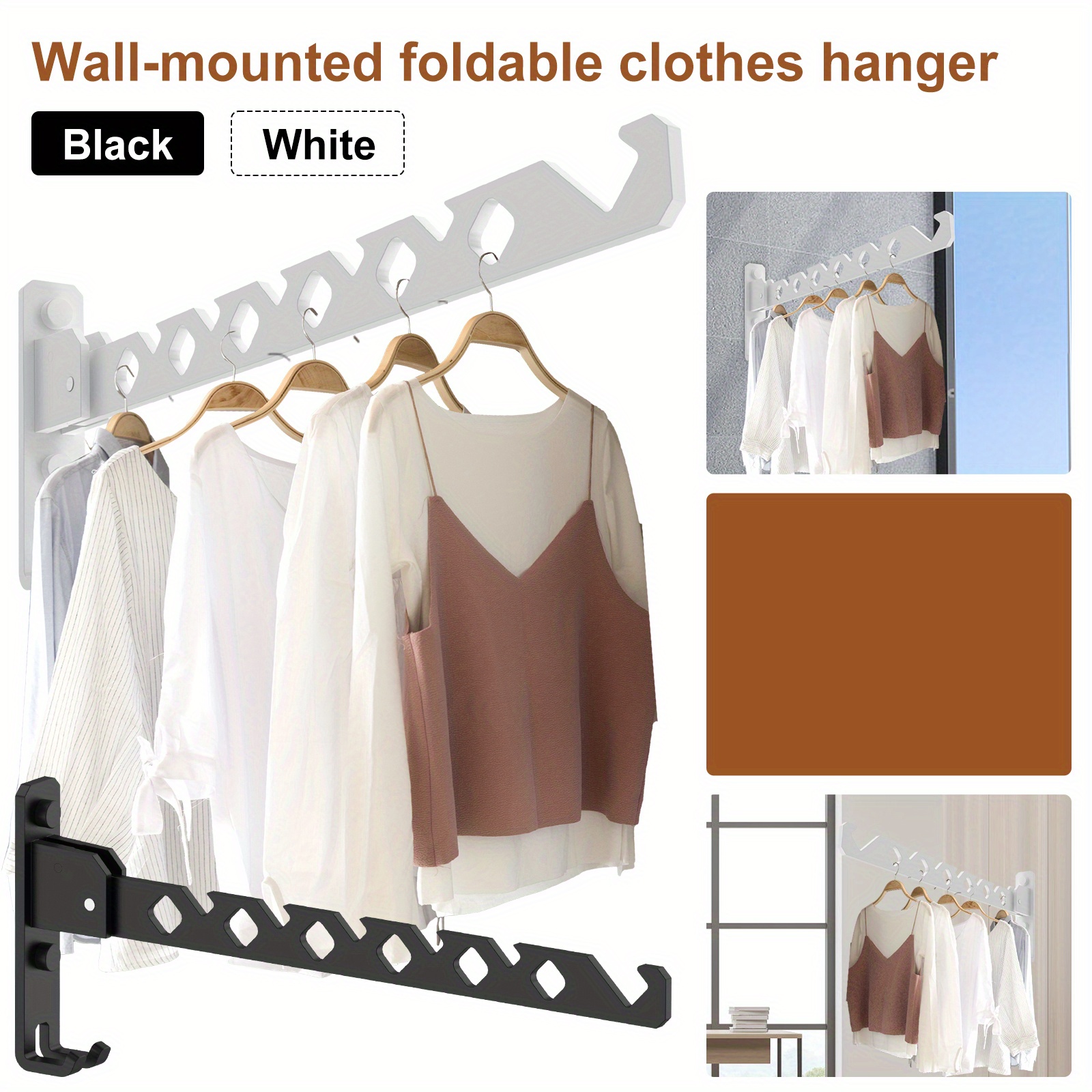 Space saving Drying Rack Wall Mounted Collapsible Clothes - Temu