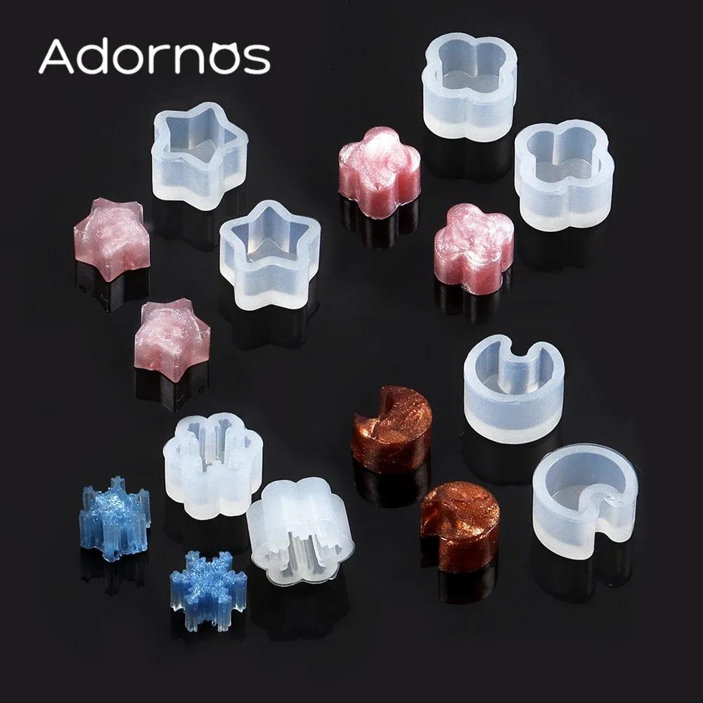 8pcs Diy Earring Kawaii Star Moon Epoxy Resin Molds Head Snowflake Shaped Silicone Mold Keychain Pendant Jewelry Making