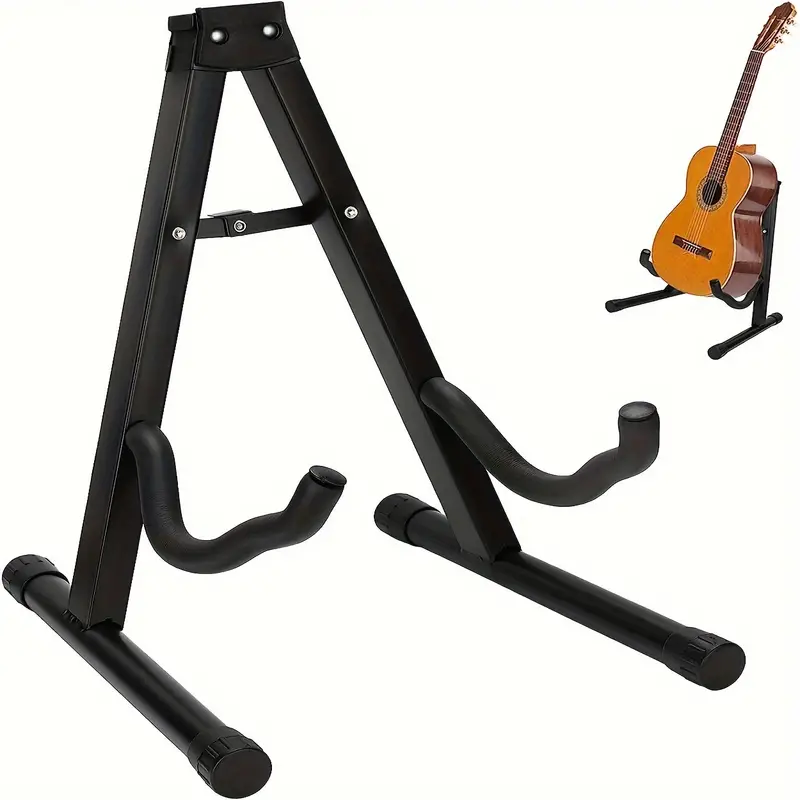 A-shaped Guitar Stand, Metal Vertical Floor Musical Instrument Stand,  Folding Guitar Stand, Guitar Rack