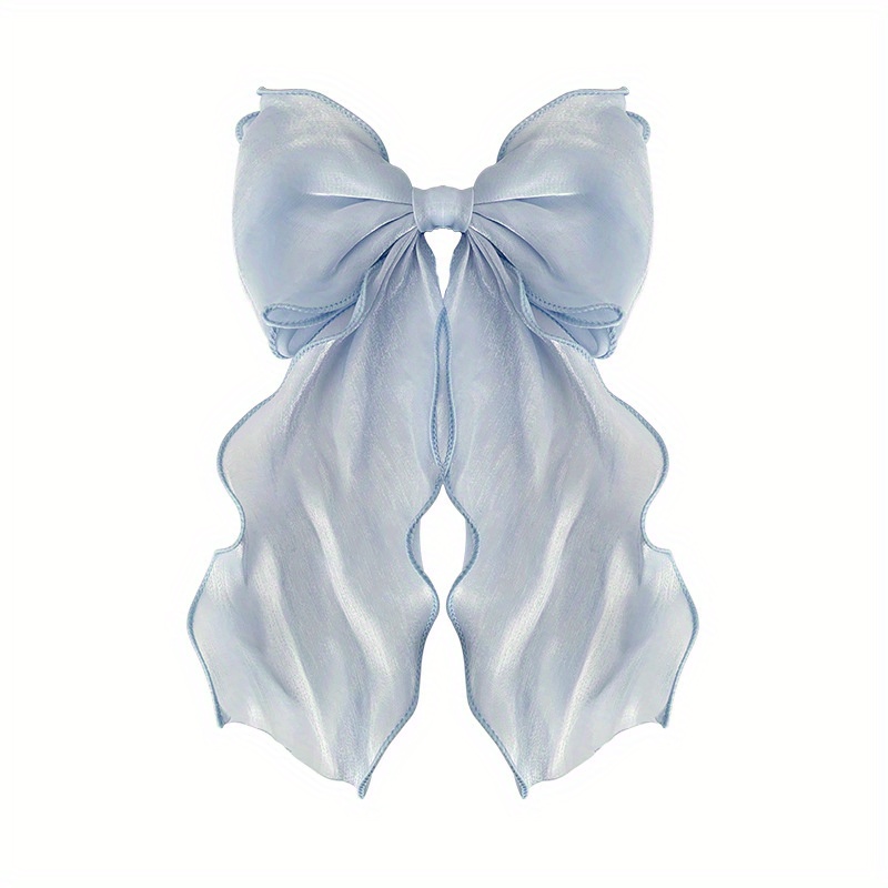 E-shop Elegante, große Haarnadel mit süßer und bezaubernder Mesh-Schleife, Streamer, designt für Damen zum Tragen am Haaransatz