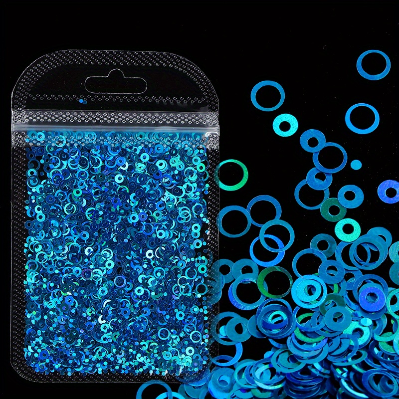 Holographic Bubble Glitter For Resin Filler Hollow Circle Sequins Epoxy  Resin Filling Accessories Resin Shaker Filler